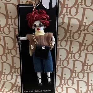 Fashion Doll Keychain Bag Charm with Red Hair (NWTs)